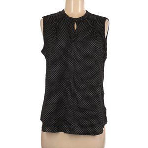 Ann Taylor Black Polka Dot Sleeveless Top